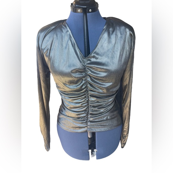 Tops - Retro vintage 1970s sheer blouse